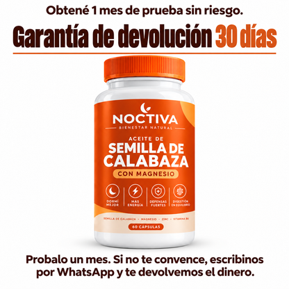 NOCTIVA™ Aceite de Semilla de Calabaza con Magnesio, Zinc y Vitamina B6