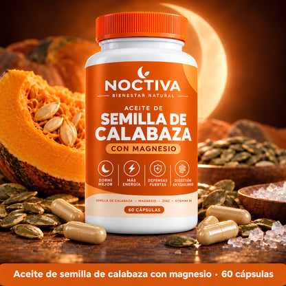 NOCTIVA™ Aceite de Semilla de Calabaza con Magnesio, Zinc y Vitamina B6